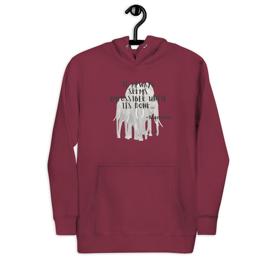 Quote By The Great Leader Nelson Mandela (Unisex Hoodie)