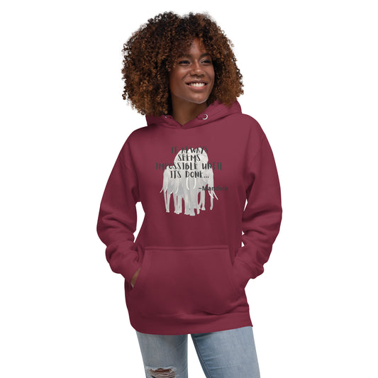 Quote By The Great Leader Nelson Mandela (Unisex Hoodie)