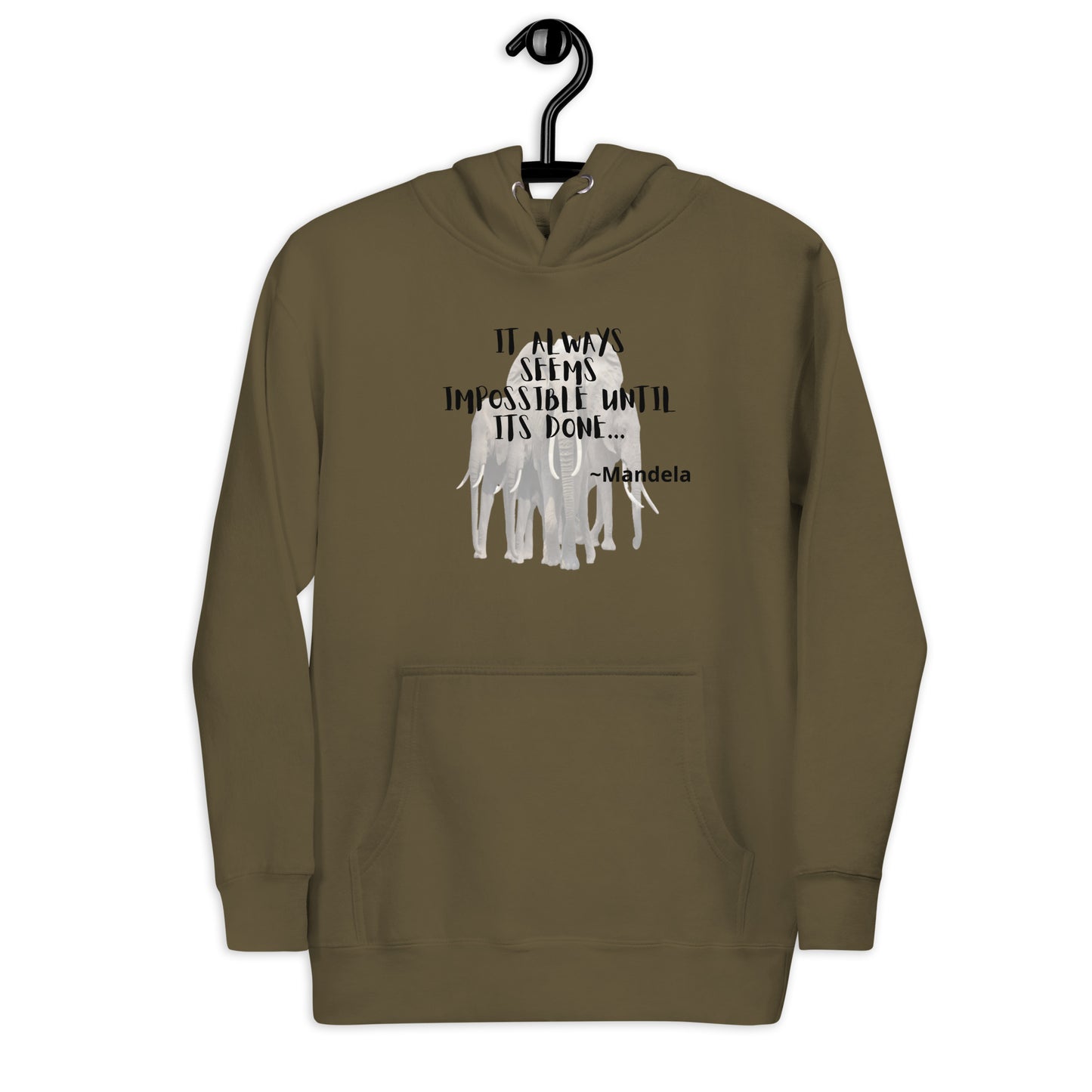 Quote By The Great Leader Nelson Mandela (Unisex Hoodie)